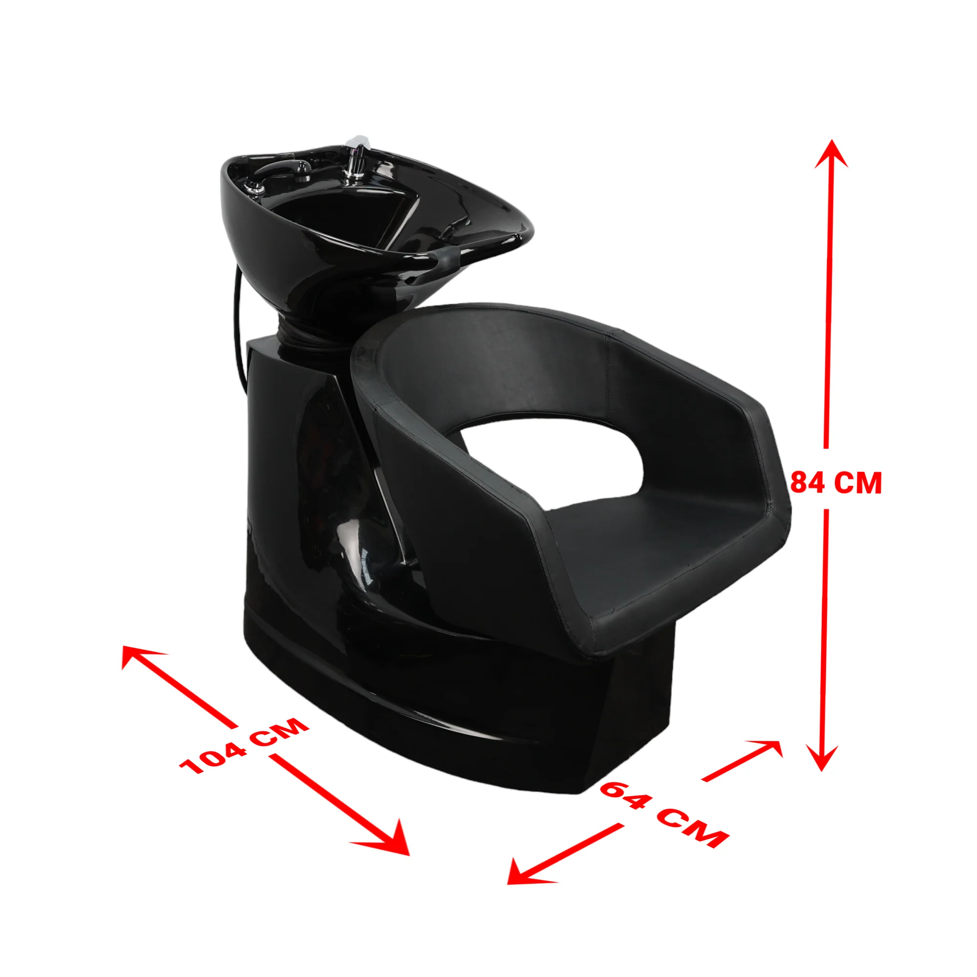 Backwash Chair - Modern Elegance Basin Adjustable Chair Black - Image 16