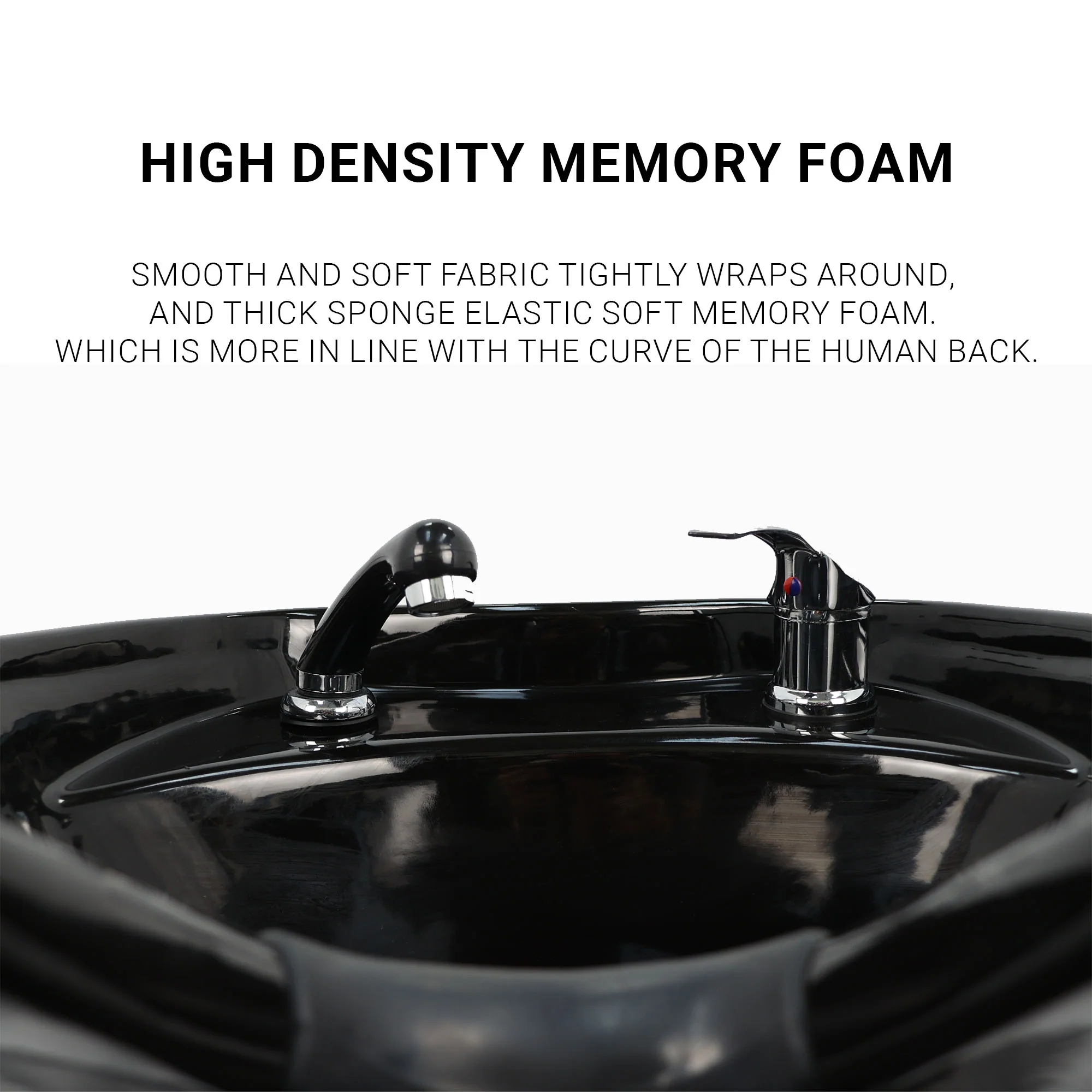 Backwash Chair - Rinse and Relax Basin Adjustable Chair Black - Image 8