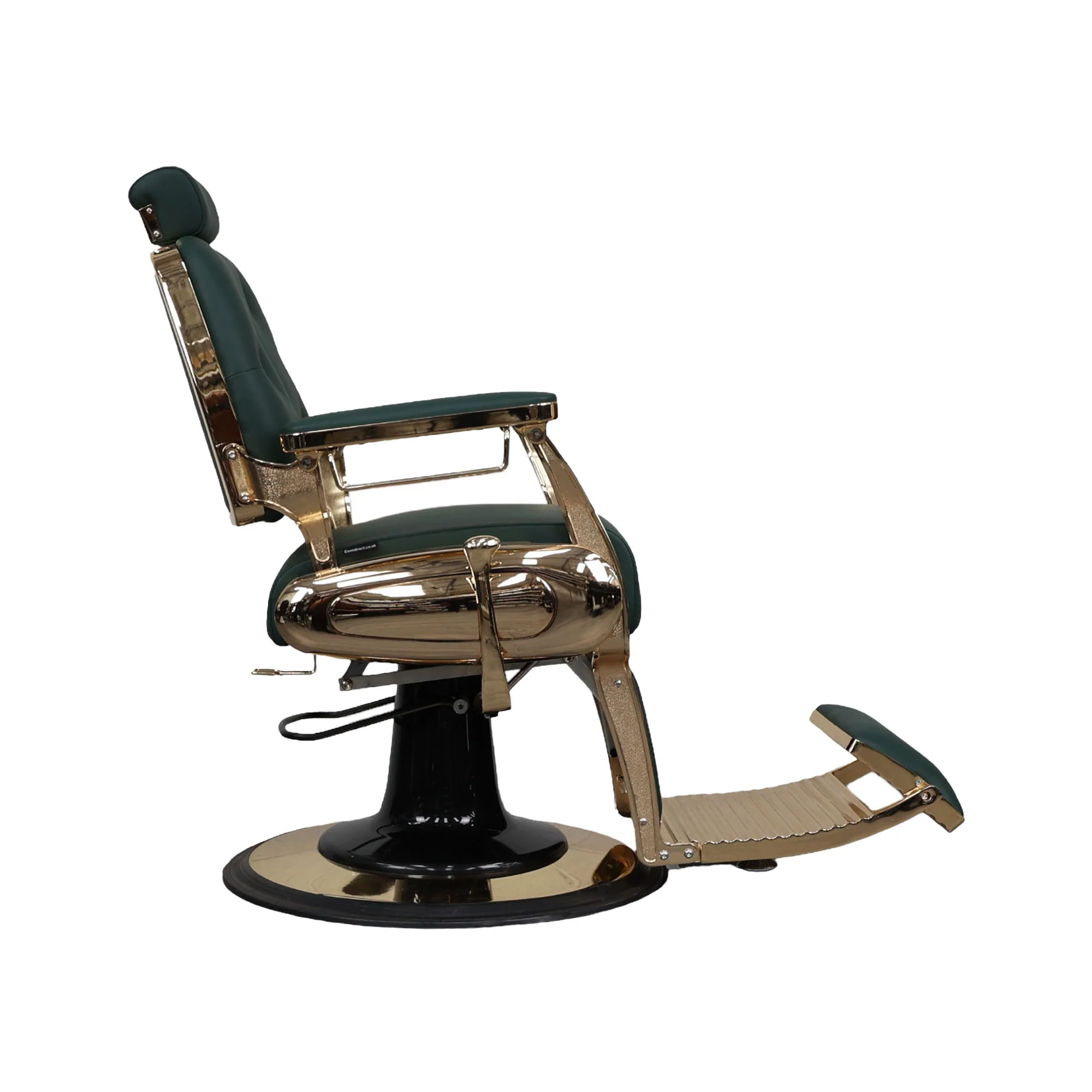 Barber Chair - Luxurious Belmont  Green & Gold Accents - Image 4