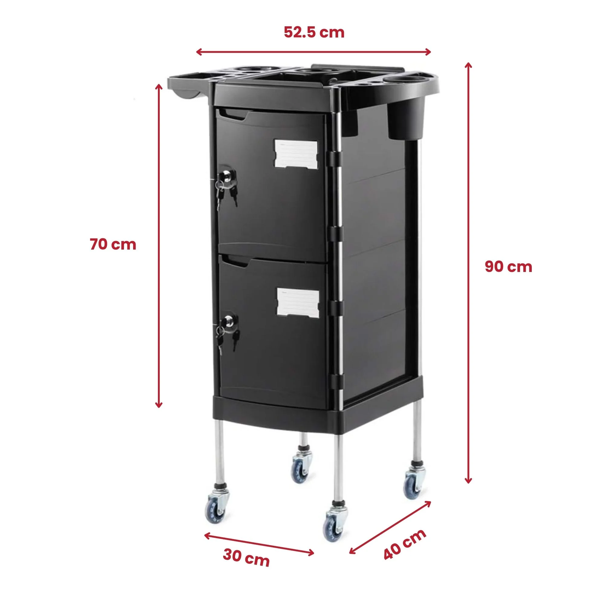 Eson - Hairdresser Multi-Function Trolley With Locking Doors - Image 4