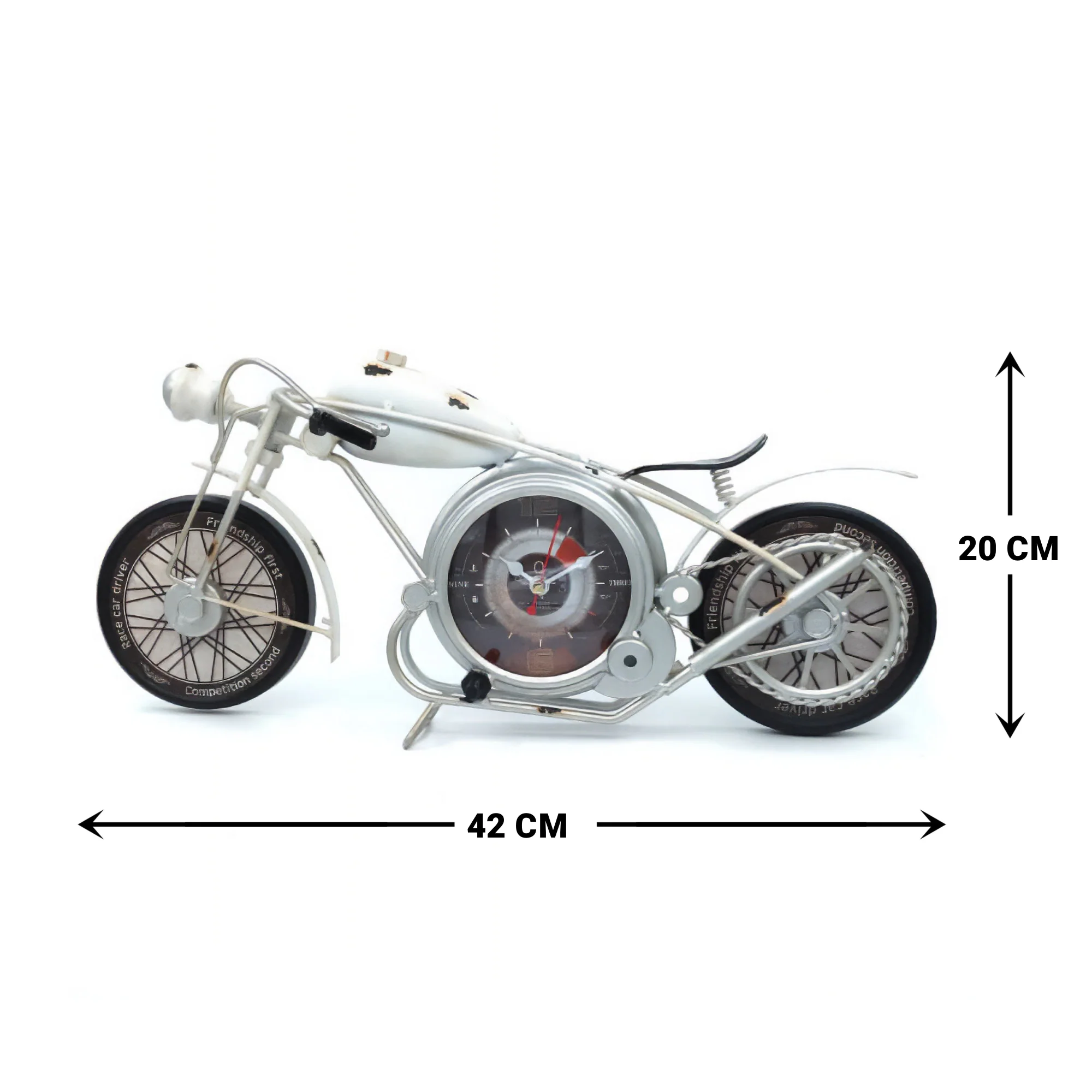 Eson - Vintage Retro Miniature Motorbike Clock 20cm - Image 12