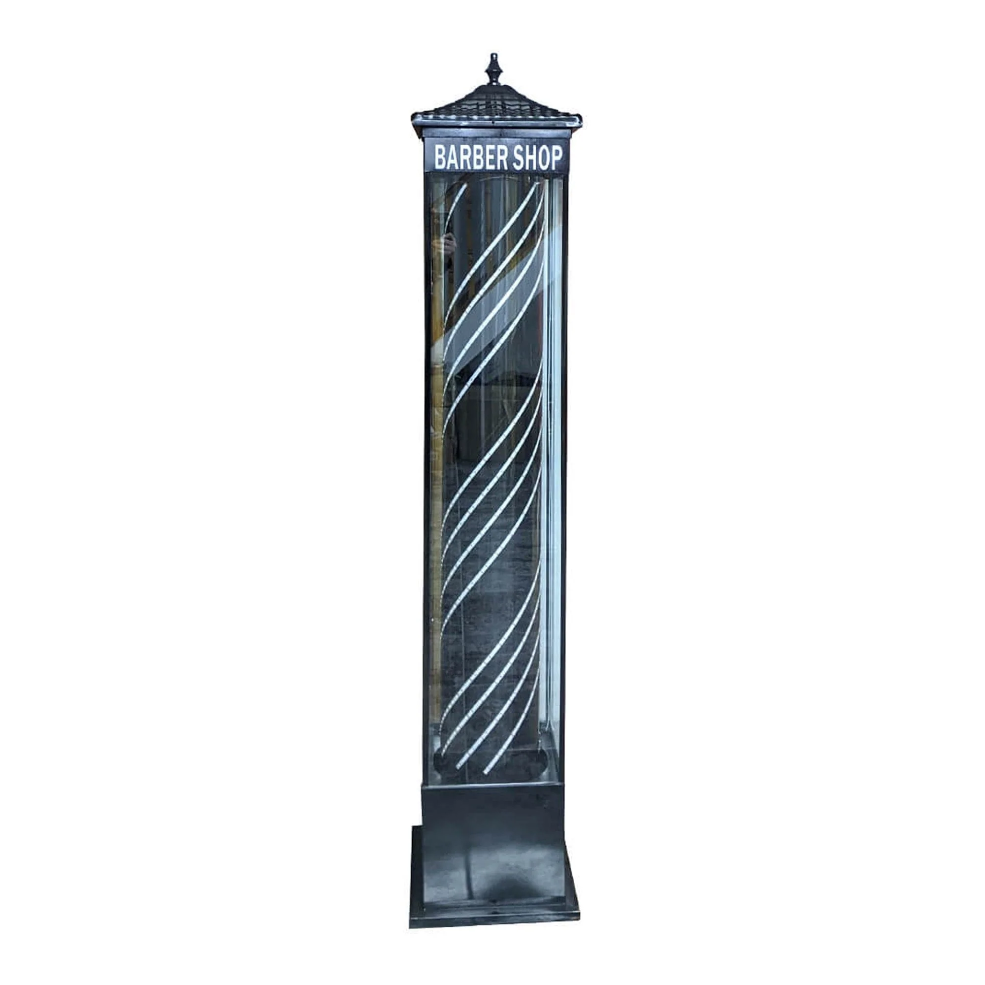 Gabri - Floor Barber Pole Lantern Style Digital Led Light 1.8m - Image 5