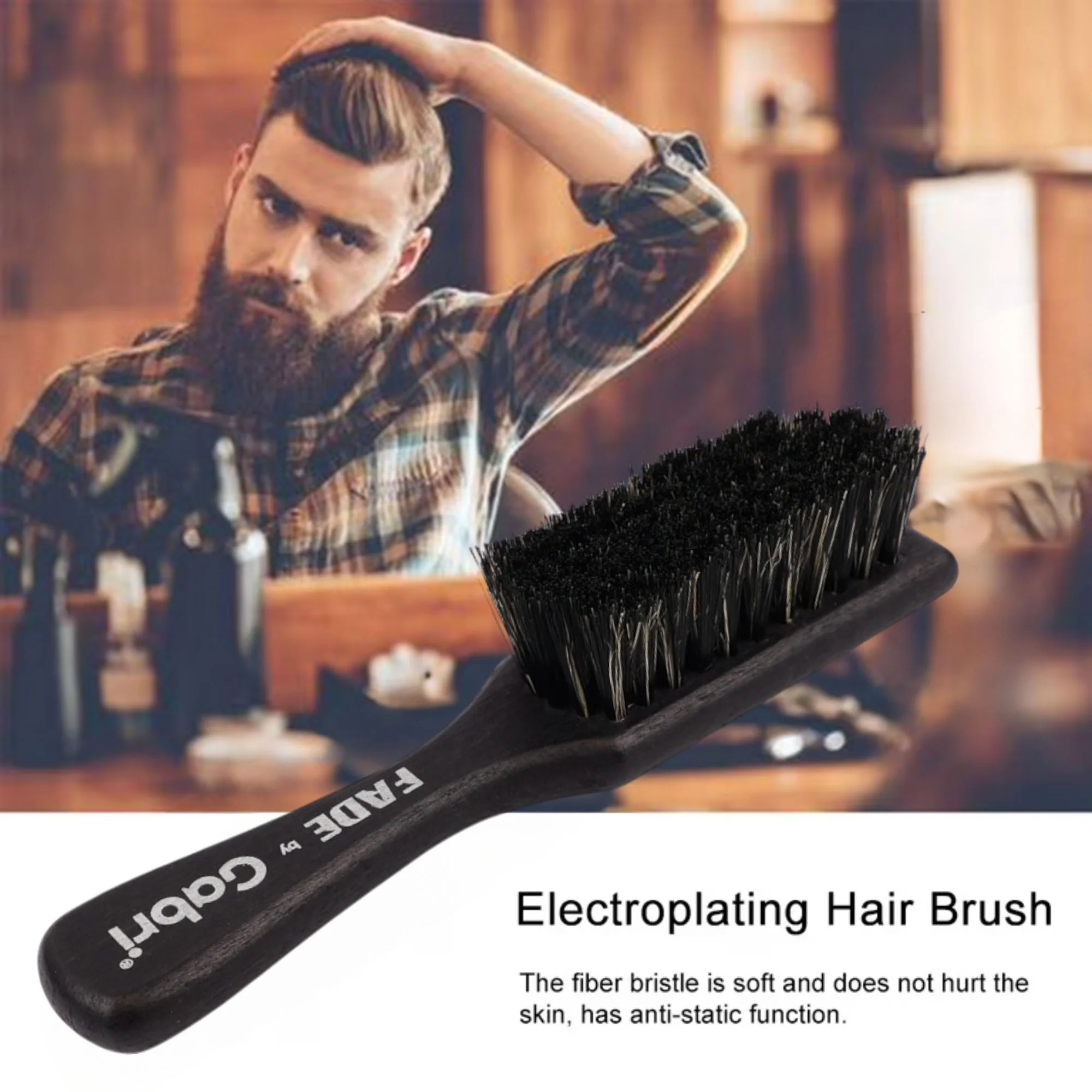 Gabri - Skin Fade Brush Silver Wooden Soft Fader - Image 10