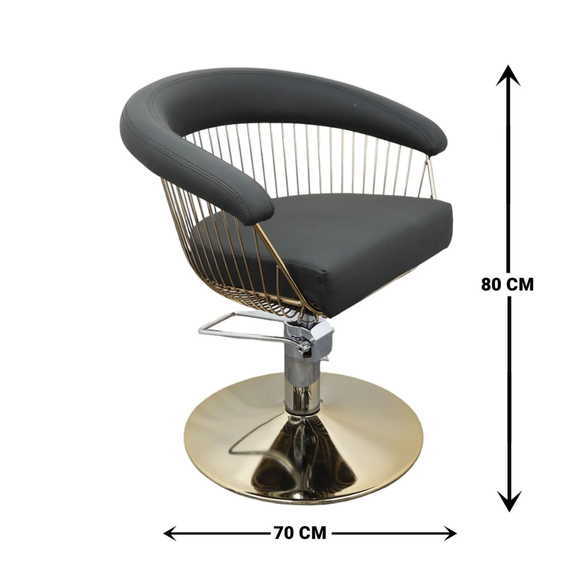 Salon Styling Chair - Comfort in Chrome Designer Hairdressing Seat - Image 3