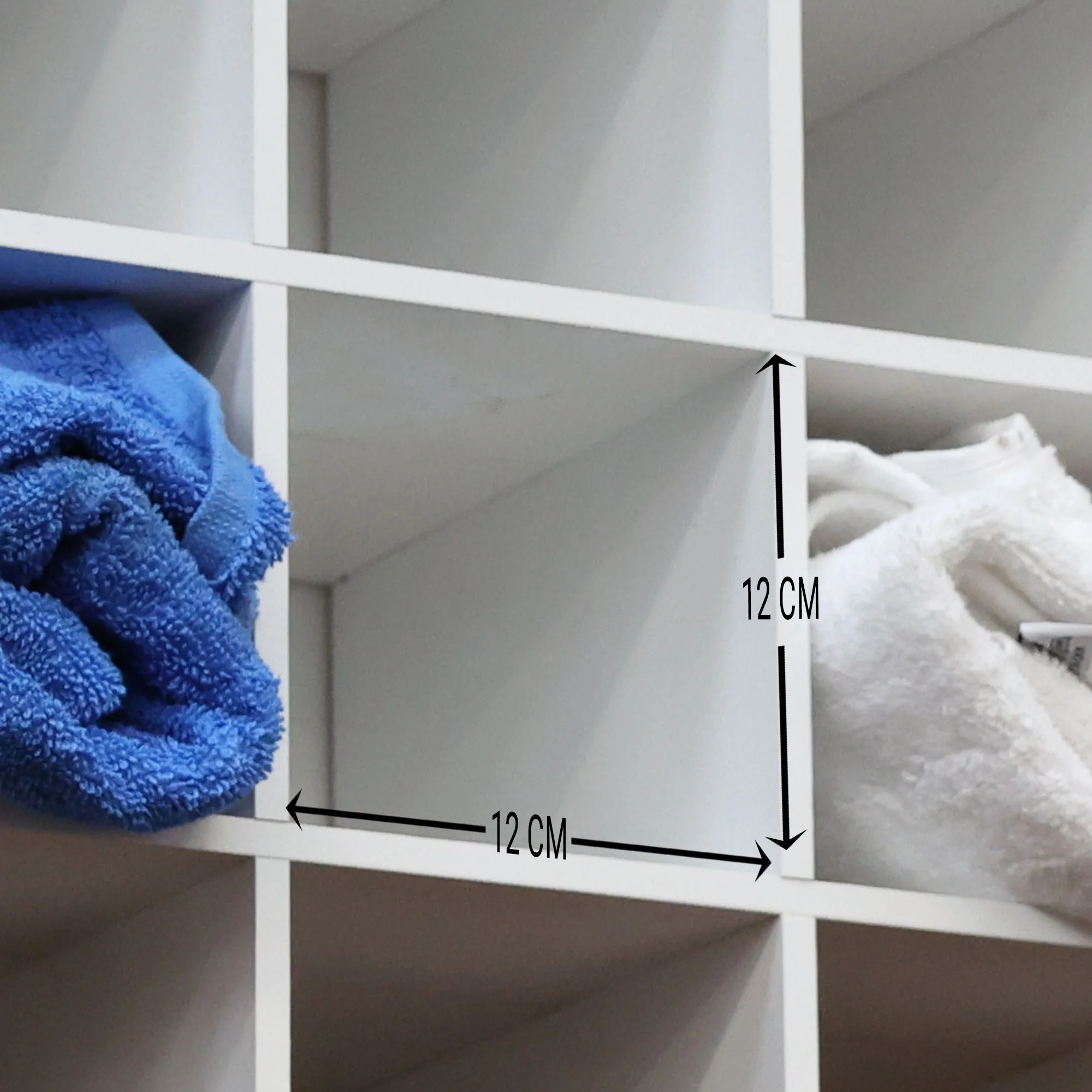 Storage Cabinet - Towel & Colour Organizer Shelf White - Image 3
