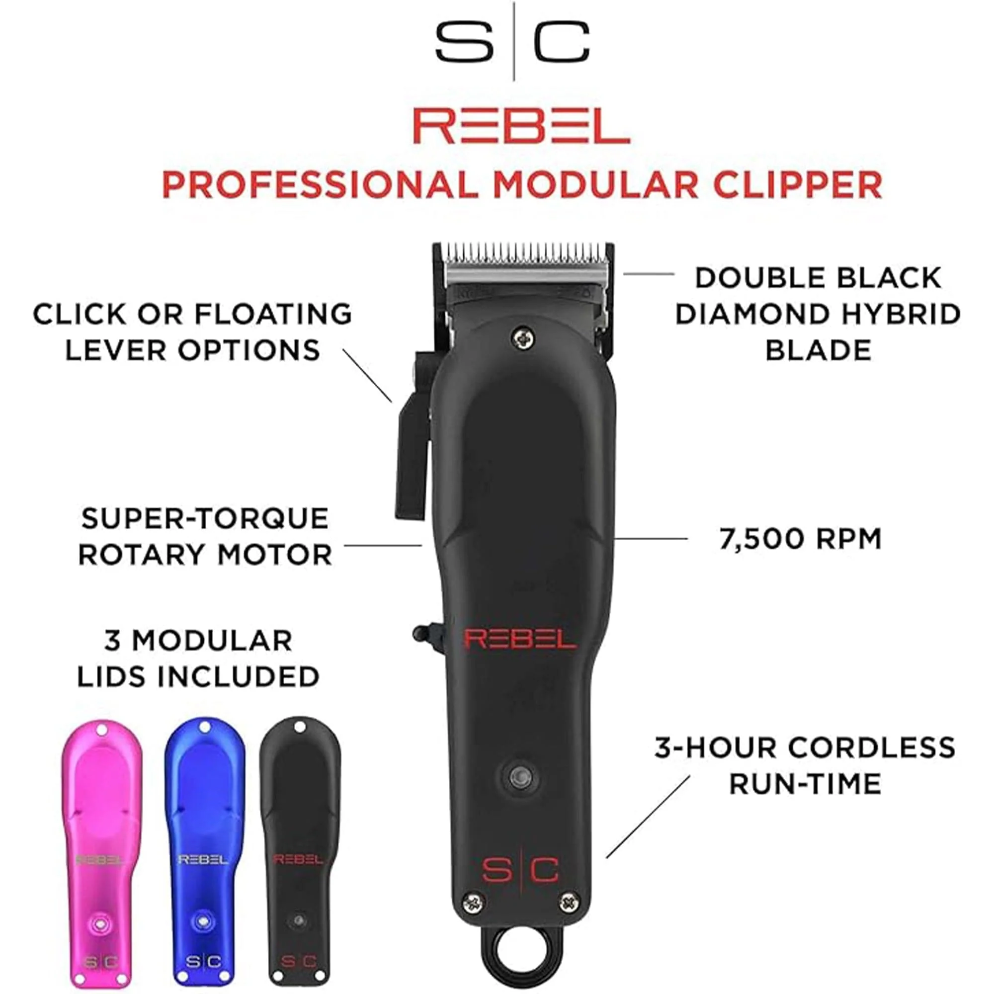 Stylecraft - SC Rebel Professional Super-Torque Modular Cordless Hair Clipper - Image 7